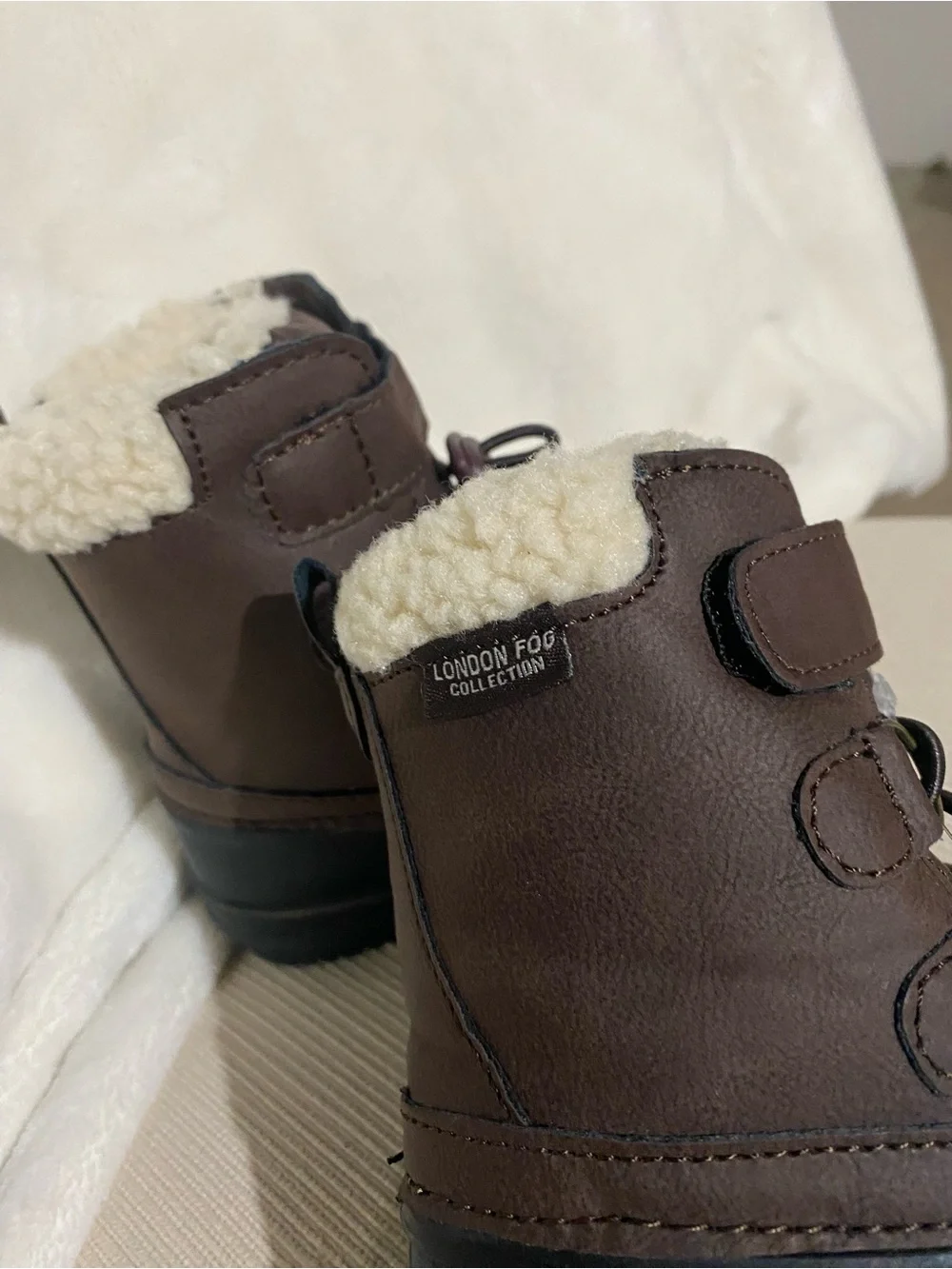 London Fog | Kids Brown and Black Waterproof Snow Boots Size 9 Walker Toddler